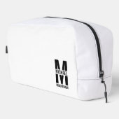 Modern Personalized Groomsmen Monogram and Name Waschbeutel (Rechte Ecke)