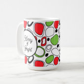 Modern Personalized Holiday Coffee Mug Kaffeetasse (Vorderseite Links)