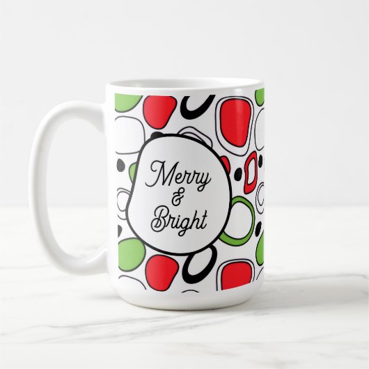 Modern Personalized Holiday Coffee Mug Kaffeetasse (Links)