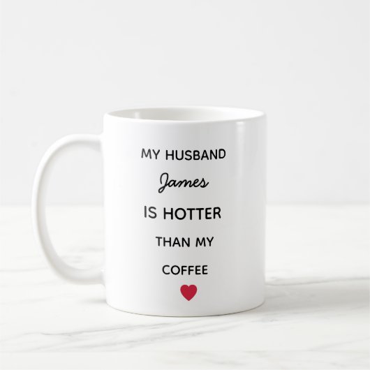 Modern Personalized Husband Coffee Mug Kaffeetasse (Links)