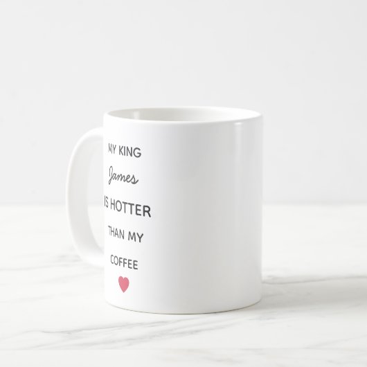 Modern Personalized King Coffee Mug Kaffeetasse (Vorderseite Links)