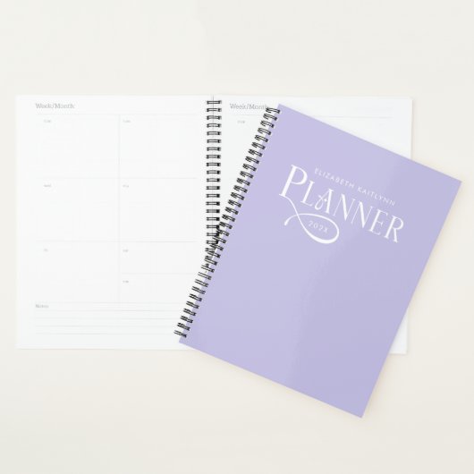 Modern Personalized Lavender Purple Planer (Anzeige)
