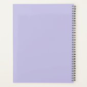 Modern Personalized Lavender Purple Planer (Rückseite)
