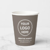 Modern Personalized Logo Business Pappbecher (Rückseite)