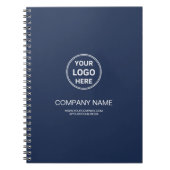 Modern Personalized Logo Navy Blue Corporate Notizblock (Vorderseite)