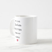 Modern Personalized Love Coffee Mug Kaffeetasse (Vorderseite Links)