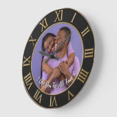 Modern Personalized Love Message Gift Custom Photo Große Wanduhr (Winkel)