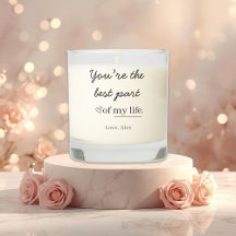 Modern Personalized Love Quote Candle