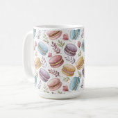 Modern Personalized Macaron Desserts Kaffeetasse (Vorderseite Links)