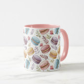 Modern Personalized Macaron Desserts Tasse (VorderseiteRechts)