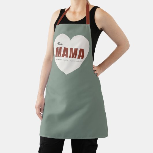 Modern Personalized Mama Heart Apron Schürze (InSitu)