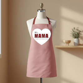 Modern Personalized Mama Heart Apron Schürze