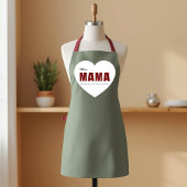 Modern Personalized Mama Heart Apron Schürze
