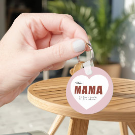 Modern Personalized Mama Heart Keychain Schlüsselanhänger