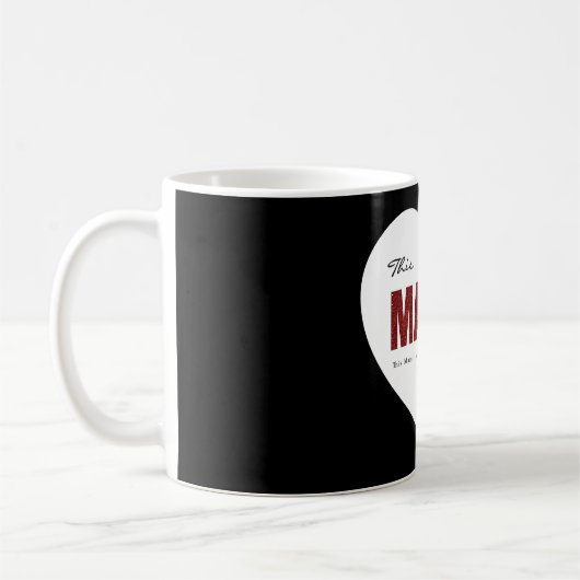 Modern Personalized Mama Heart Mug Kaffeetasse (Links)