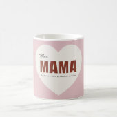 Modern Personalized Mama Heart Mug Kaffeetasse (Mittel)