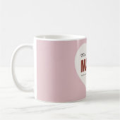 Modern Personalized Mama Heart Mug Kaffeetasse (Links)