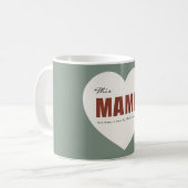 Modern Personalized Mama Heart Mug Kaffeetasse (Vorderseite Links)