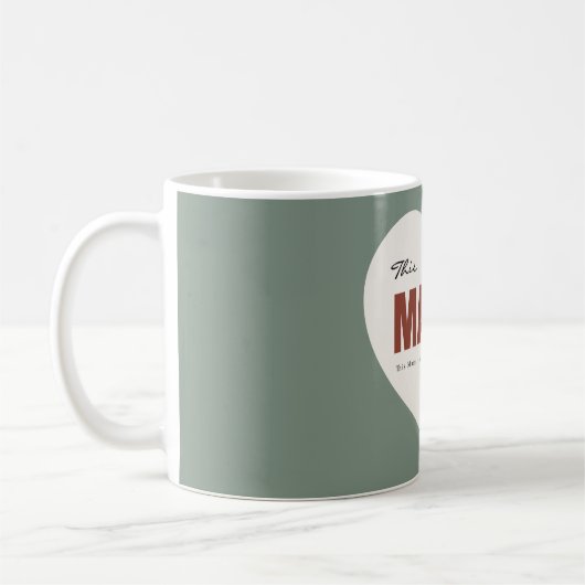 Modern Personalized Mama Heart Mug Kaffeetasse (Links)
