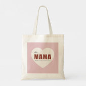 Modern Personalized Mama Heart Tote Bag Tragetasche (Rückseite)