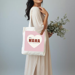 Modern Personalized Mama Heart Tote Bag Tragetasche