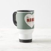 Modern Personalized Mama Heart Travel Mug Reisebecher (Vorderseite Links)