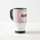 Modern Personalized Mama Heart Travel Mug Reisebecher (Vorderseite Links)