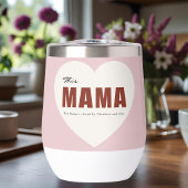 Modern Personalized Mama Heart Water Bottle