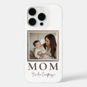 Modern Personalized Mom Photo Phone Case (Rückseite)