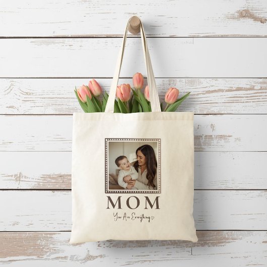 Modern Personalized Mom Photo Tote Bag Gift Tragetasche