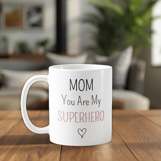 Modern Personalized Mom Superhero Photo Collage Kaffeetasse