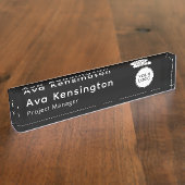 Modern Personalized Name Plate with Logo Namensplakette (Seite)