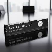 Modern Personalized Name Plate with Logo Namensplakette
