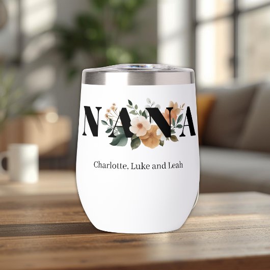 Modern Personalized Nana Floral Gift