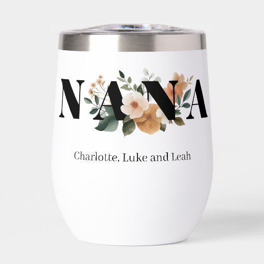 Modern Personalized Nana Floral Gift (Vorderseite)