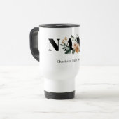 Modern Personalized Nana Floral Gift Reisebecher (Vorderseite Links)