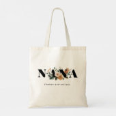 Modern Personalized Nana Floral Gift Tragetasche (Rückseite)