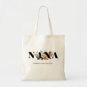 Modern Personalized Nana Floral Gift Tragetasche (Vorne)