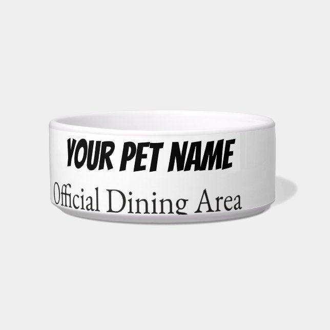 Modern Personalized Pet bowl | Custom Name Dog Napf (Vorderseite)