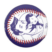 Modern Personalized Photo And Text on Baseball (Vorderseite Links)