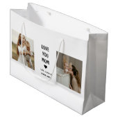 Modern Personalized Photo Gift for Mom Große Geschenktüte (Vorderseite Schrägansicht)