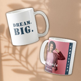 Modern Personalized Photo Script Graduate Kaffeetasse