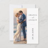 Modern Personalized Photo Wedding Invitation Einladung (Vorderseite)