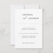 Modern Personalized Photo Wedding Invitation Einladung (Rückseite)