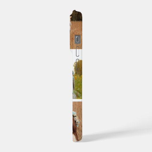 Modern Personalized Six Photo Collage  iPhone Hülle (Linke Seite)