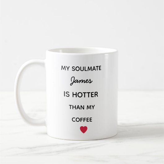 Modern Personalized Soulmate Coffee Mug Kaffeetasse (Links)