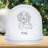 Modern Personalized Spaniel Dog Christmas Schneekugeln