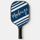 Modern Personalized Striped Custom Color Pickleball Schläger (Vorderseite)