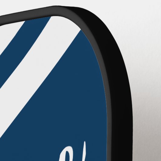 Modern Personalized Striped Custom Color Pickleball Schläger (Linke Seite)