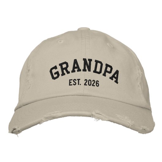 Modern Personalized Text Embroidered Baseball Cap  Bestickte Baseballkappe (Vorderseite)